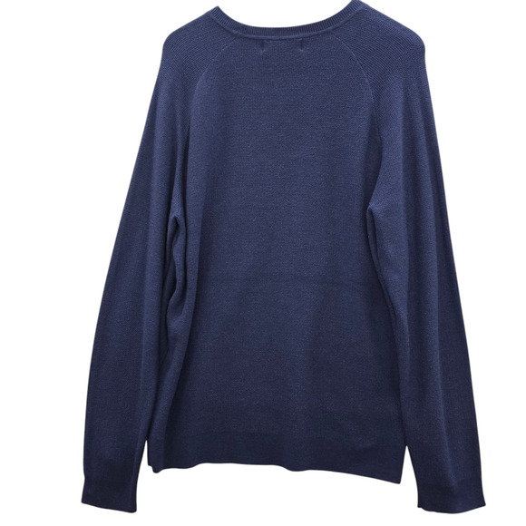 NWT Mizzen Main Sweater Mens XXL Blue Cassady Crew Neck Moisture Wicking Soft - Picture 2 of 15